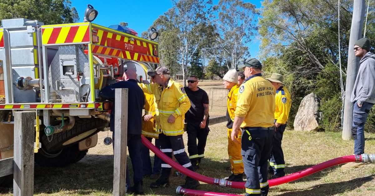 Fire truck training at Putty
